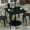 Merrick Lane Dryden Indoor/Outdoor Dining Table with Umbrella Hole, 36" Square All Weather Poly Resin Top and Steel Base